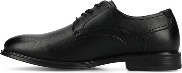 Vance Mens Barclay Medium and Wide Width Plain Toe Oxford Dress Shoe, Patent/Black - Image 3
