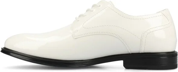 Vance Mens Barclay Medium and Wide Width Plain Toe Oxford Dress Shoe, Patent/Black - Image 6