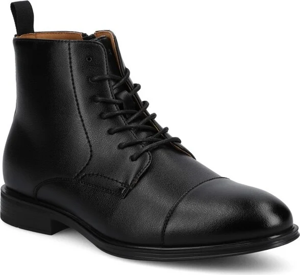 Vance Men's Blackwell Cap Toe Boot, Black