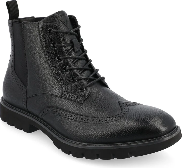 Vance Mens Bowman Wingtip Lace-up Ankle Boot