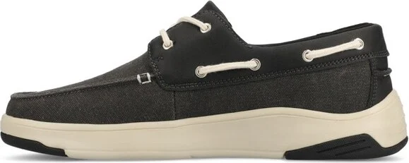 Vance Mens Catamaran Lace-up Low Top Boat Shoe Sneaker, Black - Image 2