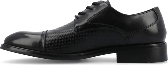 Vance Mens Chandler Cap Toe Lace-up Dress Shoe, Black - Image 2