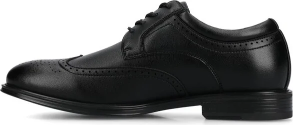 Vance Mens Cormac Medium and Wide Width Comfort Wingtip Oxford Dress Shoe, Black 10.5W - Image 2