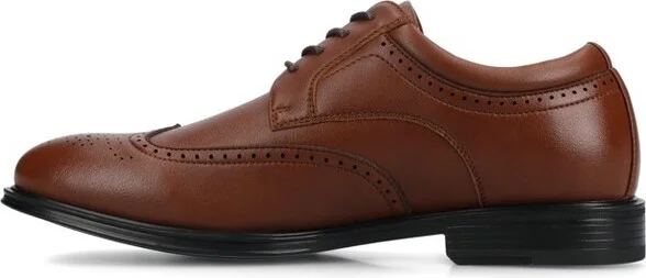 Vance Mens Cormac Medium and Wide Width Comfort Wingtip Oxford Dress Shoe, Black 10.5W - Image 3