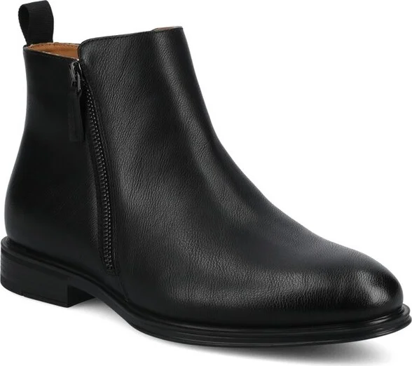 Vance Men's Darnell Zipper Ankle Boot, Black
