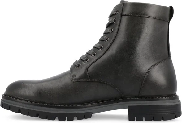 Vance Mens Denver Plain Toe Lace-up Ankle Boot, Brown - Image 3