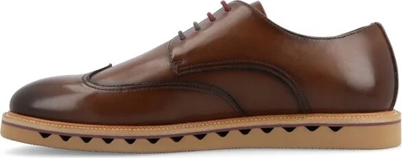 Vance Mens Evander Wingtip Lace-up Derby, Black - Image 2