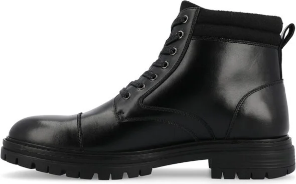 Vance Mens Fegan Cap Toe Lace-up Ankle Boot, Black - Image 2