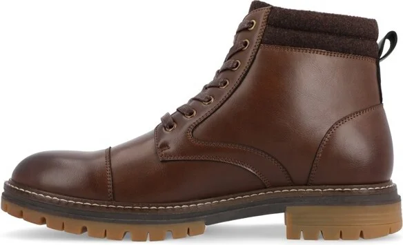 Vance Mens Fegan Cap Toe Lace-up Ankle Boot, Black - Image 4