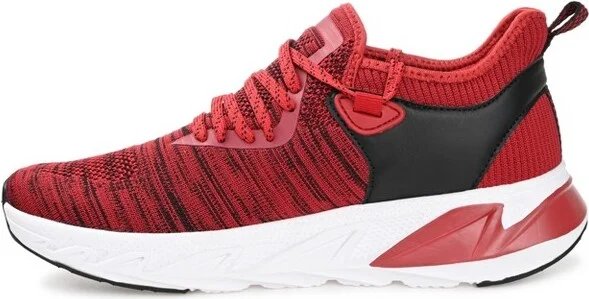 Vance Mens Gibbs Knit Athleisure Sneaker Red - Image 2