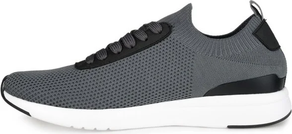 Vance Mens Grady Casual Knit Walking Sneaker Charcoal - Image 2