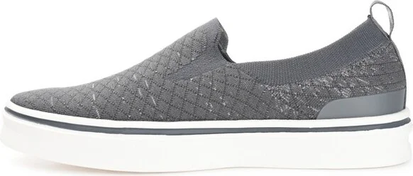 Vance Mens Hamlin Casual Knit Slip-on Sneaker Grey - Image 3