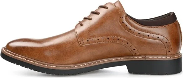 Vance Mens Irwin Brogue Dress Shoe Brown - Image 2
