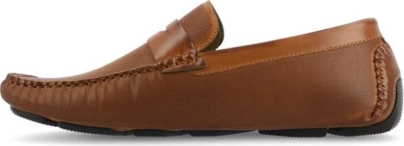 Vance Mens Isaiah Slip-on Driving Loafer, Cognac - Image 3