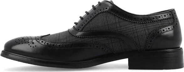 Vance Mens Jerome Wingtip Lace-up Oxford, Brown - Image 3
