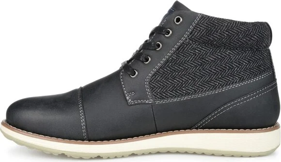 Vance Mens Jones Cap Toe Ankle Boot Black - Image 2