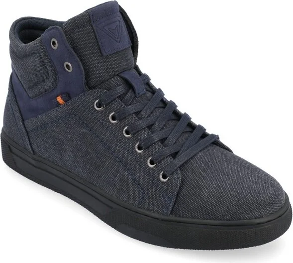 Vance Mens Justin High Top Sneaker Navy