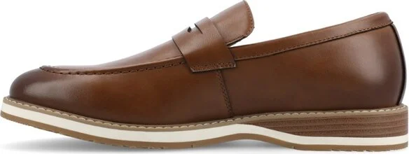 Vance Mens Kahlil Slip-on Penny Loafer, Brown - Image 5