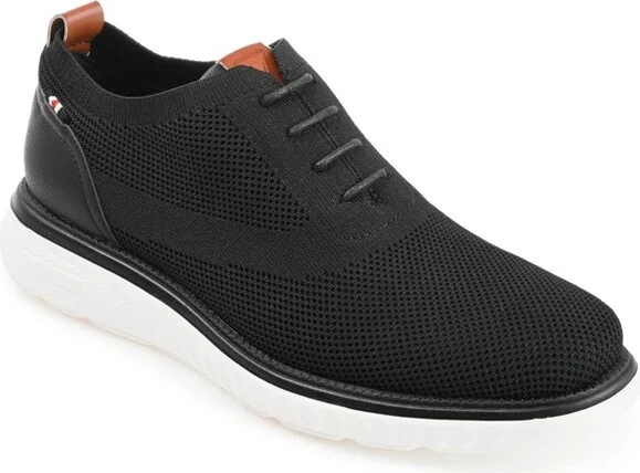 Vance Mens Lamont Knit Casual Dress Shoe Black