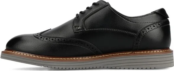 Vance Mens Lorenzo Wingtip Hybrid Casual Dress Shoe, Black - Image 2