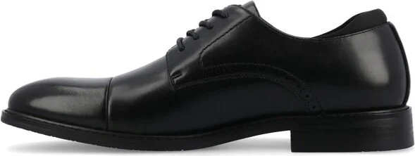 Vance Mens Manning Cap Toe Lace-up Derby, Cognac - Image 4