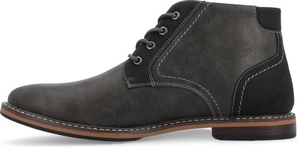 Vance Mens Medium and Wide Width Mens Franco Lace-up Round Toe Chukka Boot, Charcoal - Image 2