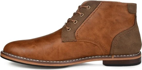 Vance Mens Medium and Wide Width Mens Franco Lace-up Round Toe Chukka Boot, Charcoal - Image 3
