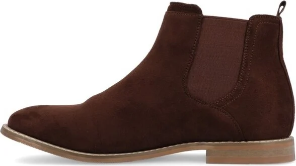 Vance Mens Medium and Wide Width Mens Marshall Pull-on Round Toe Chelsea Boot, Taupe 13W - Image 2