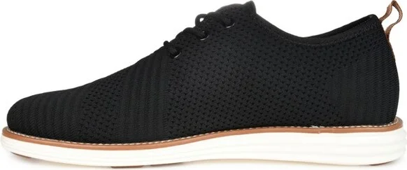 Vance Mens Medium and Wide Width Mens Novak Knit Lace-up Round Toe Dress Shoe, Black - Image 2