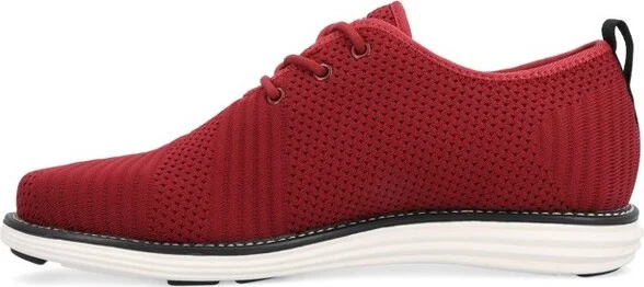 Vance Mens Medium and Wide Width Mens Novak Knit Lace-up Round Toe Dress Shoe, Black - Image 3
