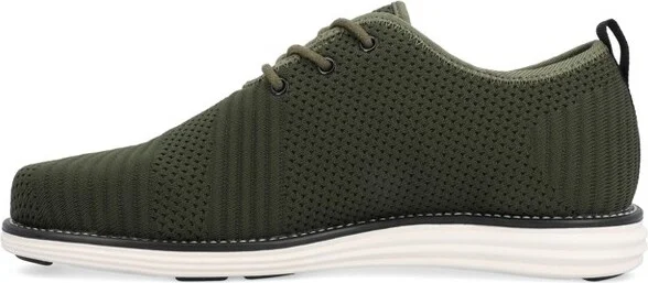 Vance Mens Medium and Wide Width Mens Novak Knit Lace-up Round Toe Dress Shoe, Black - Image 7
