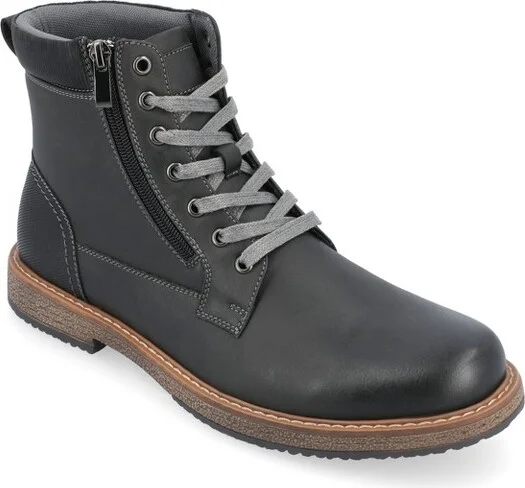 Vance Mens Metcalf Lace-up Ankle Boot Charcoal