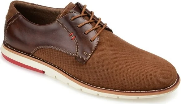 Vance Mens Murray Casual Derby Brown