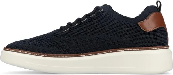 Vance Mens Norris Medium and Wide Width Lace-up Casual Knit Sneaker, Grey - Image 3