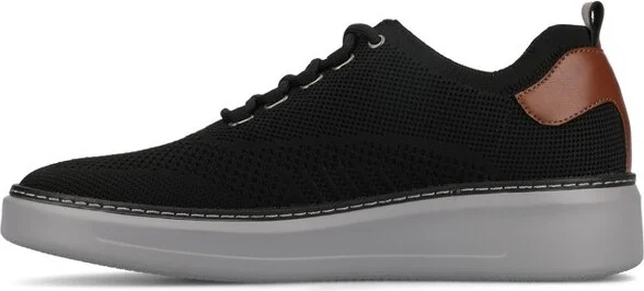 Vance Mens Norris Medium and Wide Width Lace-up Casual Knit Sneaker, Grey - Image 5