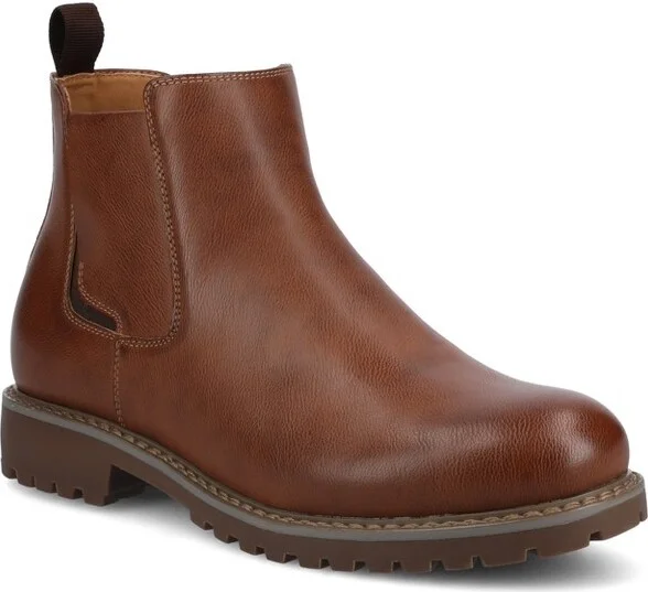Vance Men's Osmond Round Toe Chelsea Boot, Brown