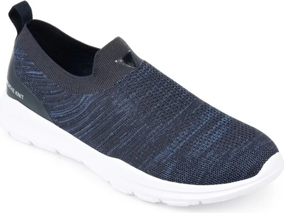 Vance Mens Pierce Casual Slip-on Knit Walking Sneaker Navy