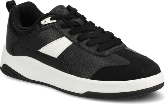 Vance Mens Raiden T-Toe Low Top Sneaker, Black
