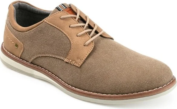 Vance Mens Romano Textile Casual Dress Shoe Tan