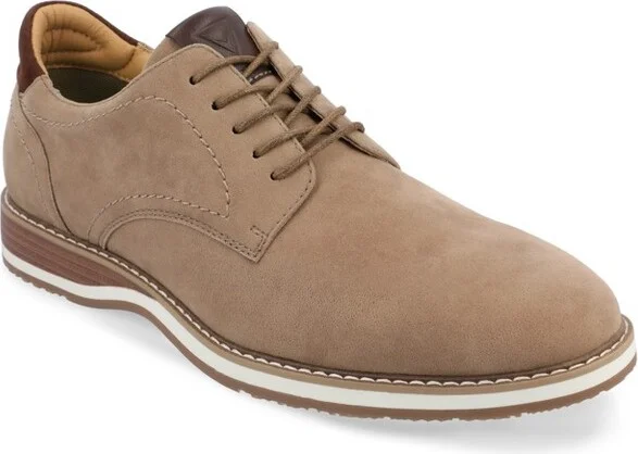 Vance Mens Rutger Plain Toe Hybrid Dress Shoe, Taupe