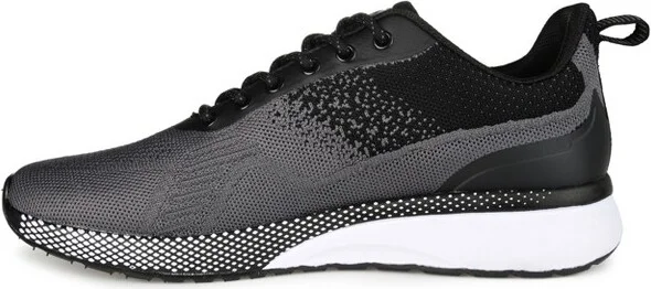 Vance Mens Spade Casual Knit Walking Sneaker Black - Image 2