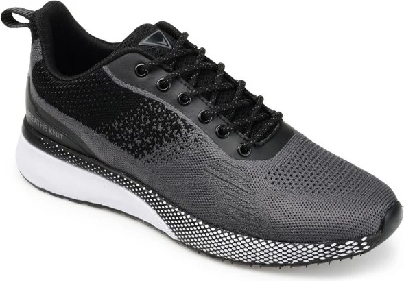 Vance Mens Spade Casual Knit Walking Sneaker Black