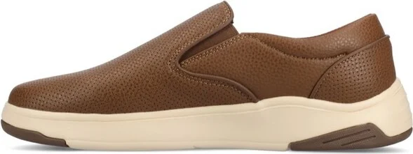 Vance Mens Townes Comfort Perforated Slip-on Sneaker, White - Image 3