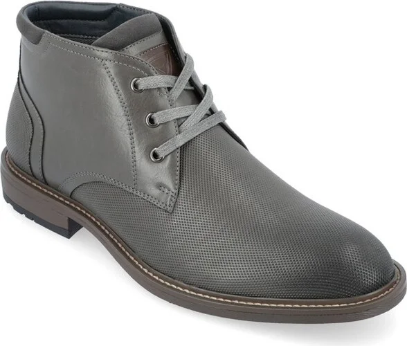 Vance Mens Vaughn Lace-up Chukka Boot Grey