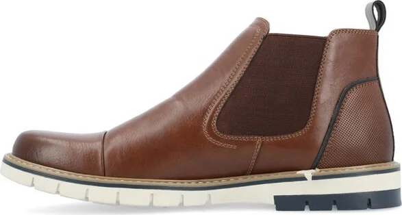 Vance Mens Waylon Pull-on Chelsea Boot Brown - Image 2