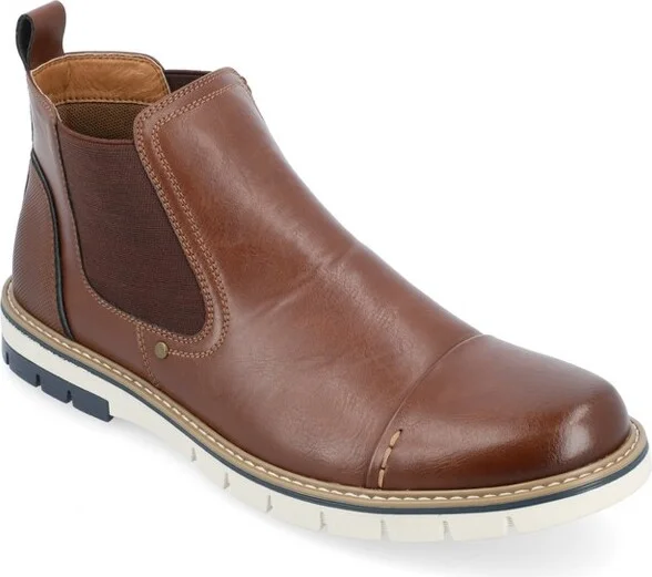 Vance Mens Waylon Pull-on Chelsea Boot Brown