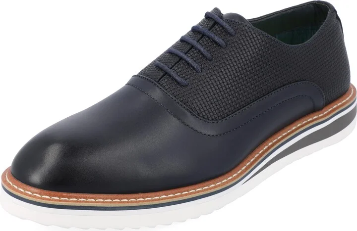 Vance Mens Weber Tru Comfort Foam Plain Toe Lace-up Hybrid Dress Shoe
