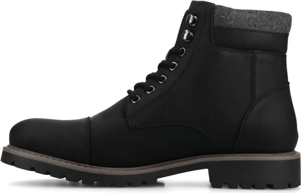Vance Men's Yukkon Medium and Wide Width Cap Toe Boot, Black - Image 2