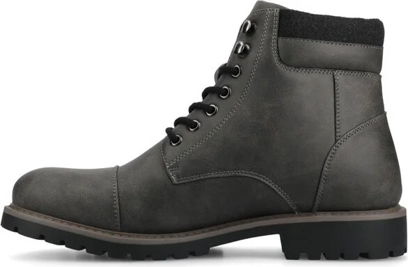 Vance Men's Yukkon Medium and Wide Width Cap Toe Boot, Black - Image 3