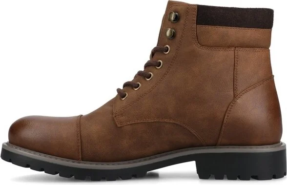 Vance Men's Yukkon Medium and Wide Width Cap Toe Boot, Black - Image 4